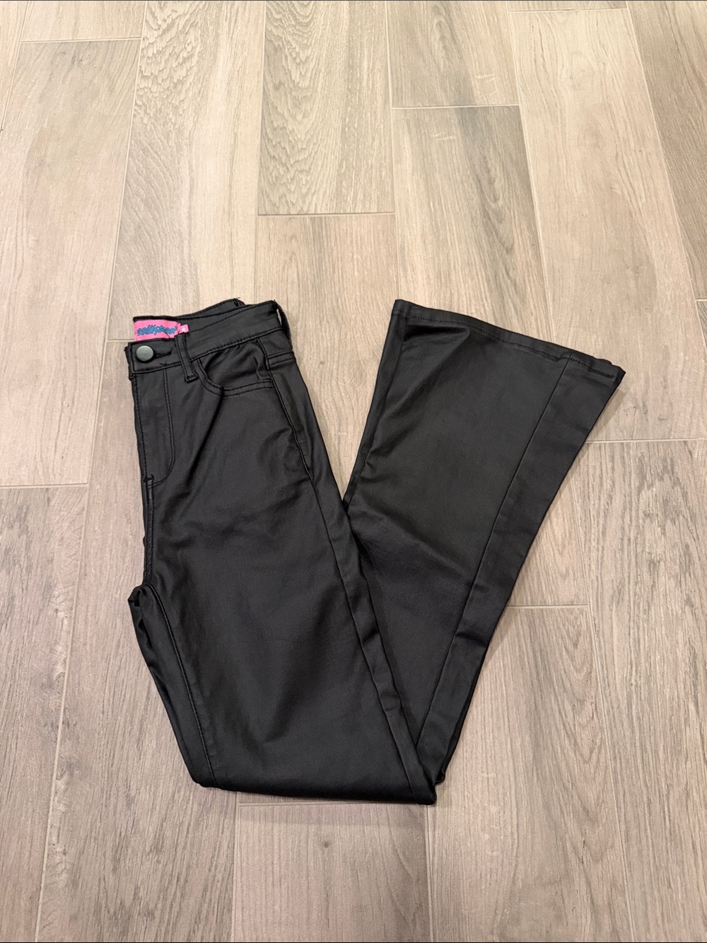 Edikted Women’s Black Flared Leather Pants Size XS